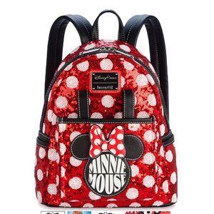 Minnie Mouse Sequin Polka Dot Loungefly Mini Backpack